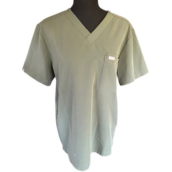 FIGS Technical Collection Scrub Top – Sage Green – Size S - Picture 2 of 6